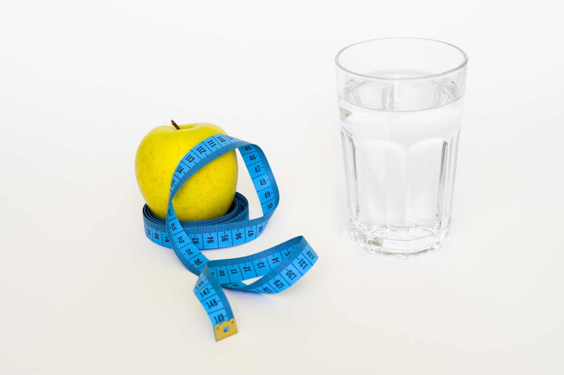 apple and glass of water